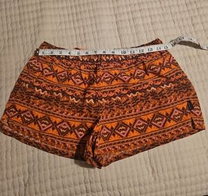Patagonia Women's Orange and Brown Patterned Athletic Shorts